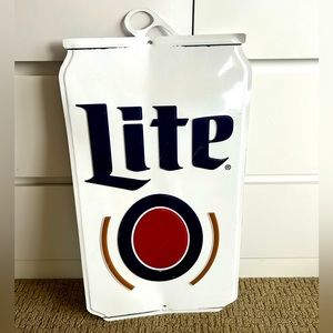 Miller Lite Can Tin Wall Sign